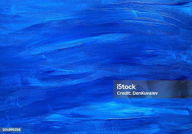 Blue Painting Background Stockvectorkunst en meer beelden van Blauw - Blauw, Olieverf - Geschilderd beeld, Achtergrond - Thema