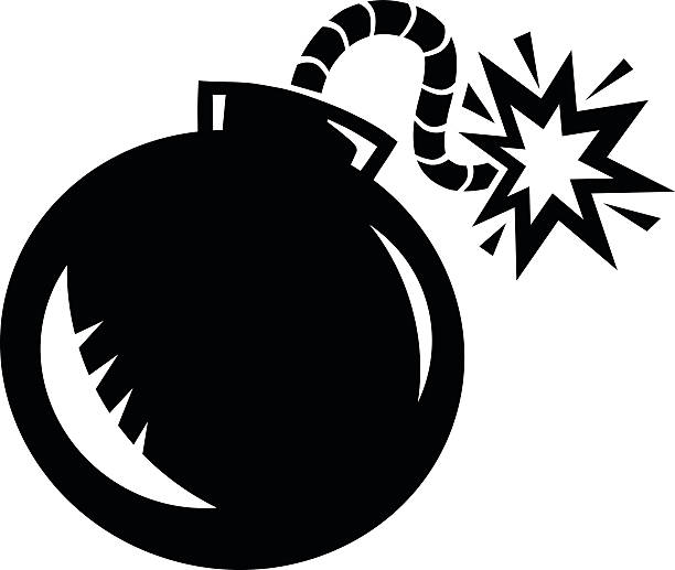 bomba - bomb fuse explosive white stock illustrations