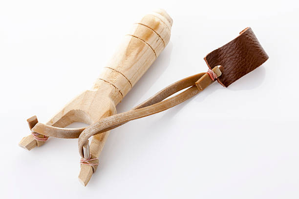 istock Catapult slingshot on white background 504892190