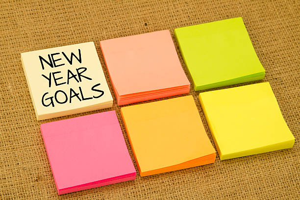 istock new year goals on sticky notes against burlap 504898068