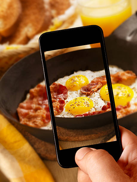 istock Mobile Photography of Bacon and Eggs 504900782
