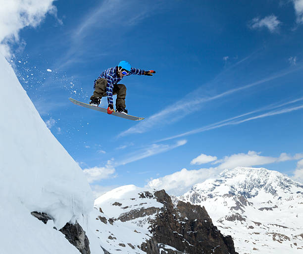 istock Snowboarder in the sky 504902348