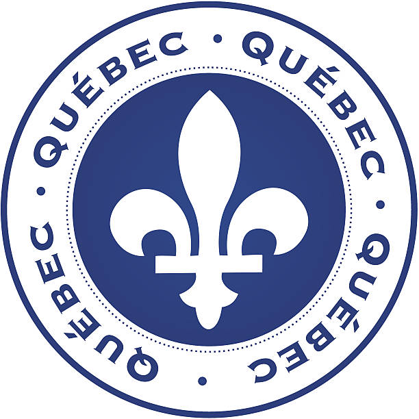 Quebec stamp vector art illustration