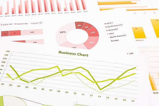 istock Business charts, data analysis, marketing research, global economic summarizing report 504903113