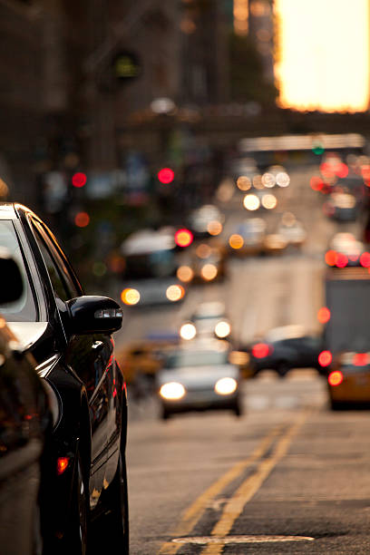 istock Car at the street with bokeh lights 504903295
