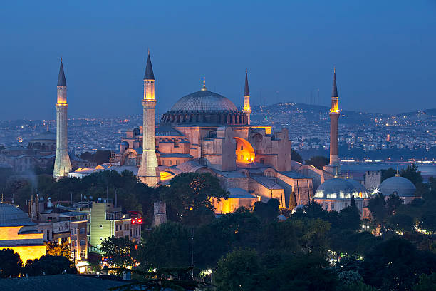 istock Istanbul - Hagia Sophia enlightened by night 504903991