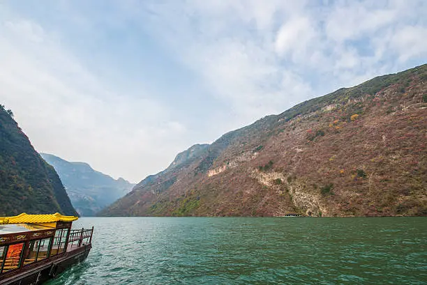 the wu gorge of three gorges at the yangtze river, near Badong, Hubei, China