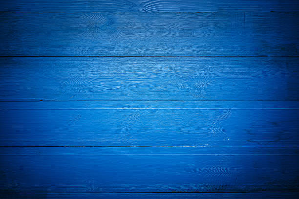Blue wood textured background.