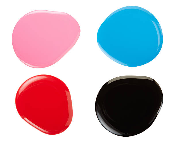 Nail polish colorful stains