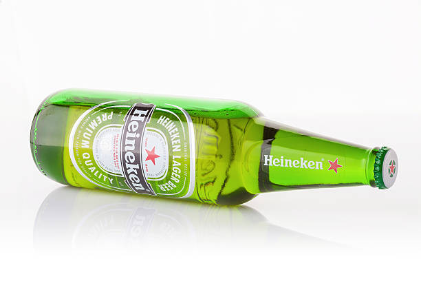 Heineken Lager Beer Bangkok, Thailand - September 23, 2015: Heineken Lager Beer is the flagship product of Heineken International which owns over 125 breweries in more than 70 countries. Heineken stock pictures, royalty-free photos & images