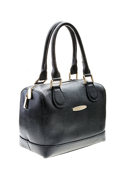 istock Black womens bag isolated on white background. 504910158
