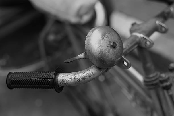 istock Retro bicycle bell white and black 504910540