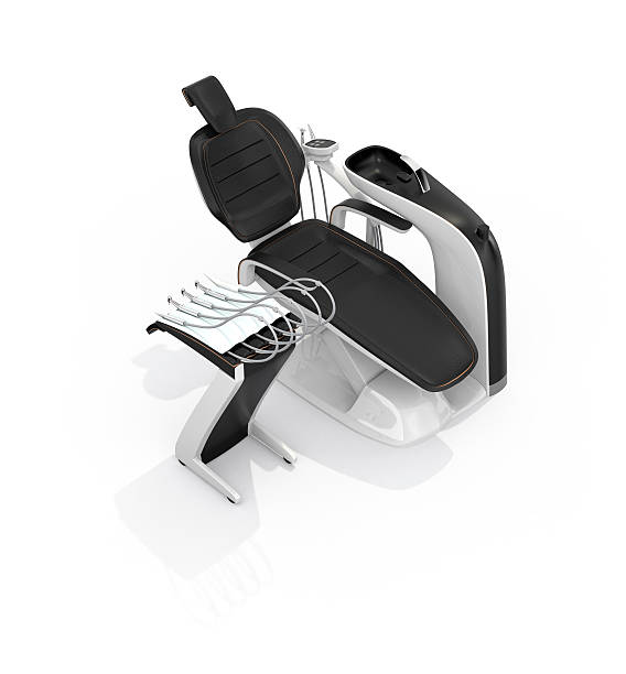 istock Stylish dentist chair isolated on white background. Clipping path available 504911818