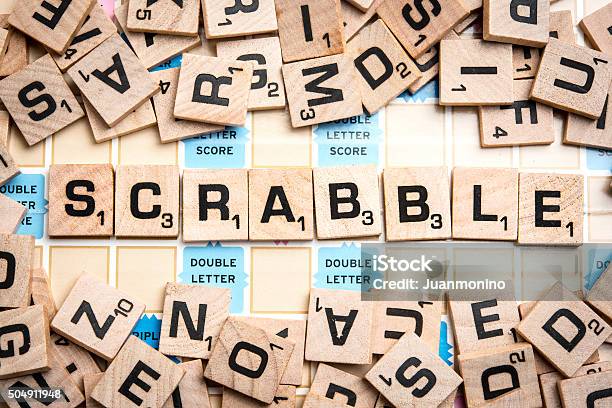 Word Scrabble In Scrabble Letters Stock Photo - Download Image Now - Scrabble, Tile, Board Game