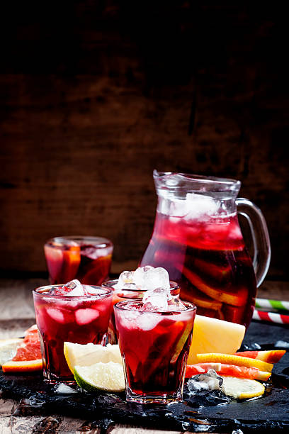 istock Spanish sangria with fruit and ice 504912396