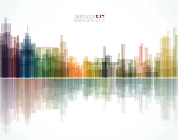 Vector illustration of abstract city pattern background