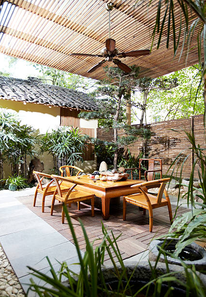 istock Natural cozy and comfortable restaurant, outdoor environment 504917584
