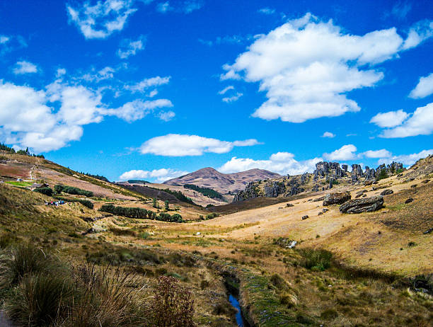 Peruvian Mountain Landscape Landscape near Cajamarca, Peru. Taken in 2010. cajamarca region stock pictures, royalty-free photos & images