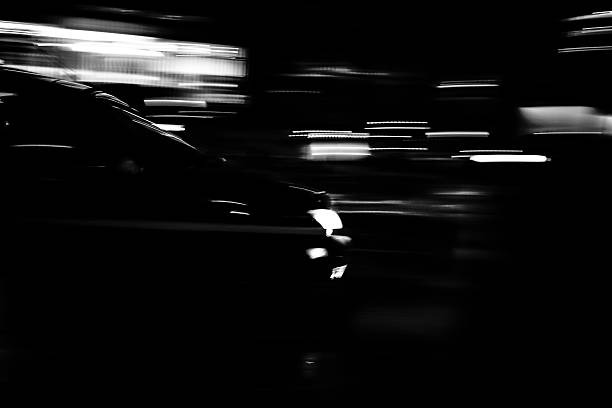 istock Black car in the night 504918464
