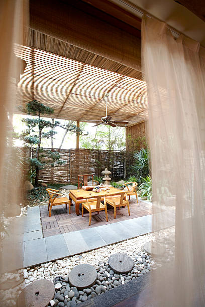 istock Natural cozy and comfortable restaurant, outdoor environment 504918668