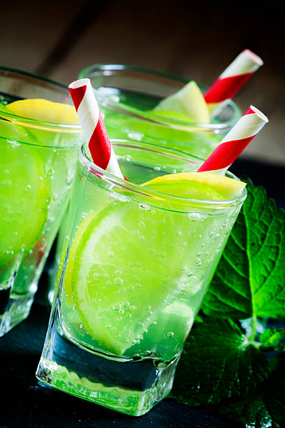 istock Green soft drink with lemon and lime 504921204