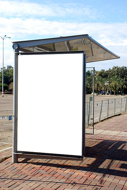 istock Blank white Sign on Bus station 504924684