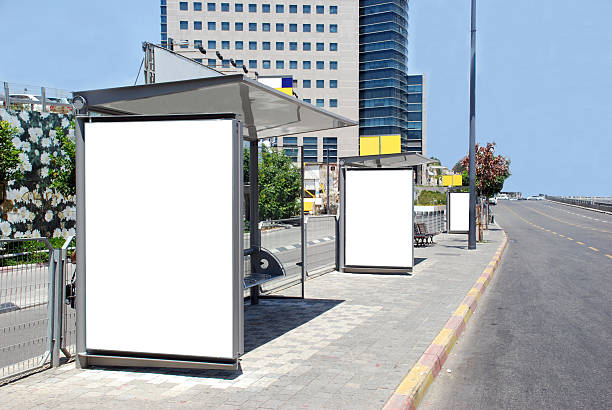 istock Blank white Sign on Bus station 504924782