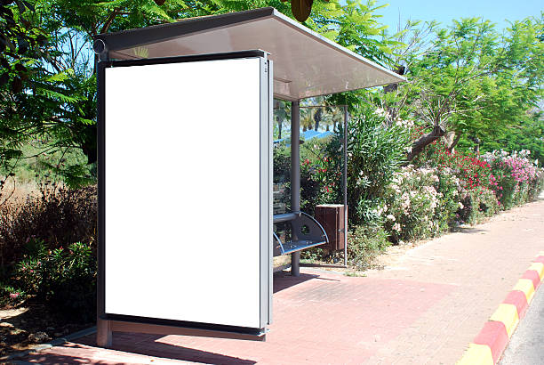 istock Blank white Sign on Bus station 504924826
