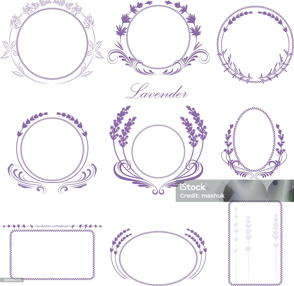 Lavender frames Lavender Color stock vector
