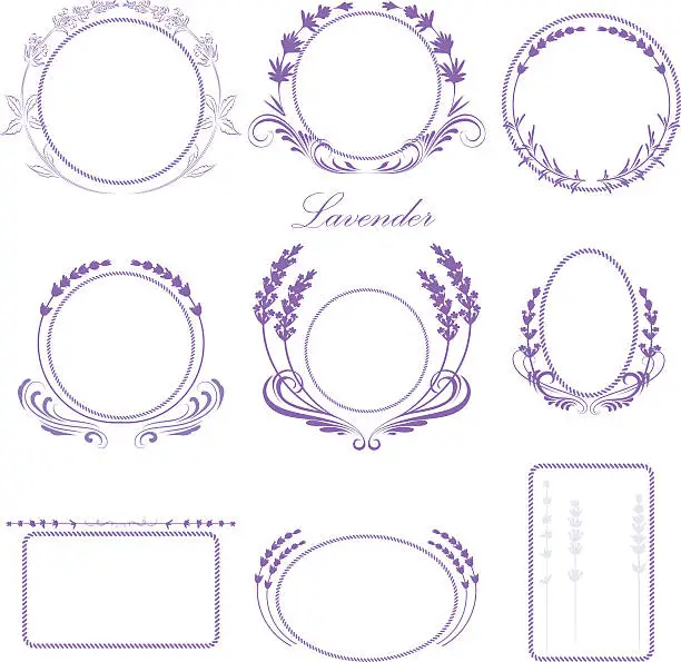 Vector illustration of Lavender frames