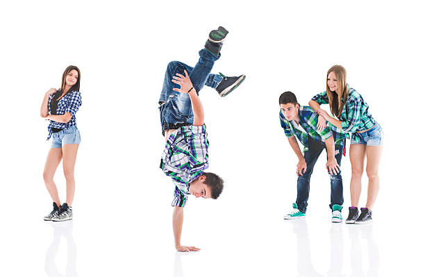 istock Teenage dancer balancing on hand. 504930176