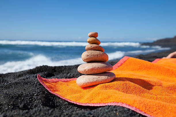 Balanced stone pile at Lanzarote