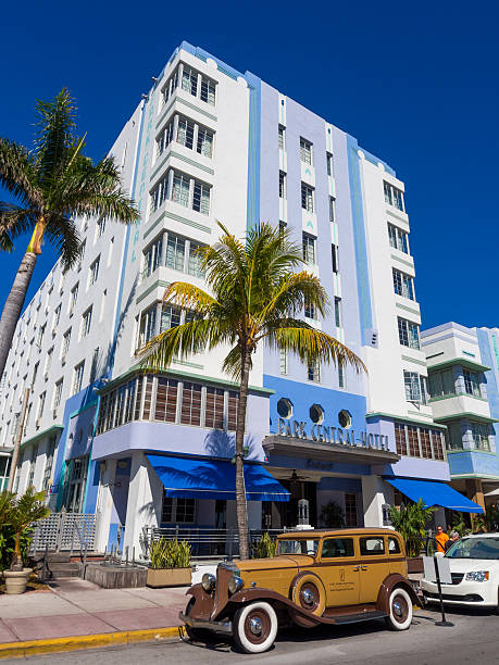 park central hotel di miami, in florida - park central hotel ocean drive miami beach hotel foto e immagini stock