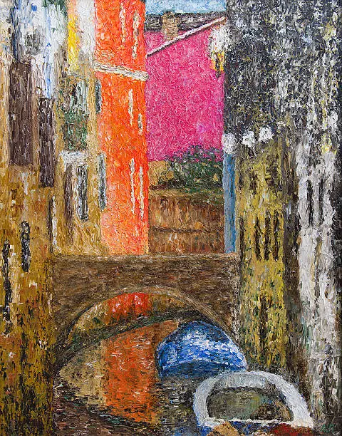 Photo of Olil painting. Venice, Italy.