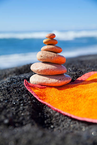 istock Balanced stone pile at Lanzarote 504931208