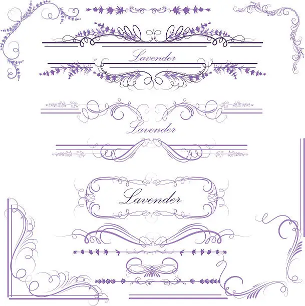 Vector illustration of Lavender ornament