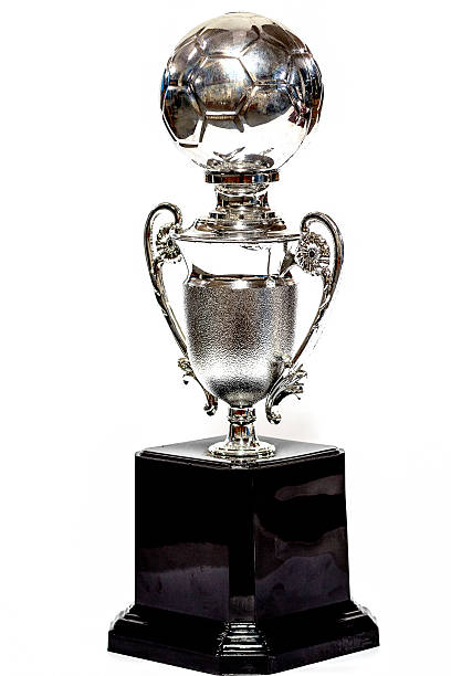 istock glass, silver trophy in white background : concept to winner 504932094