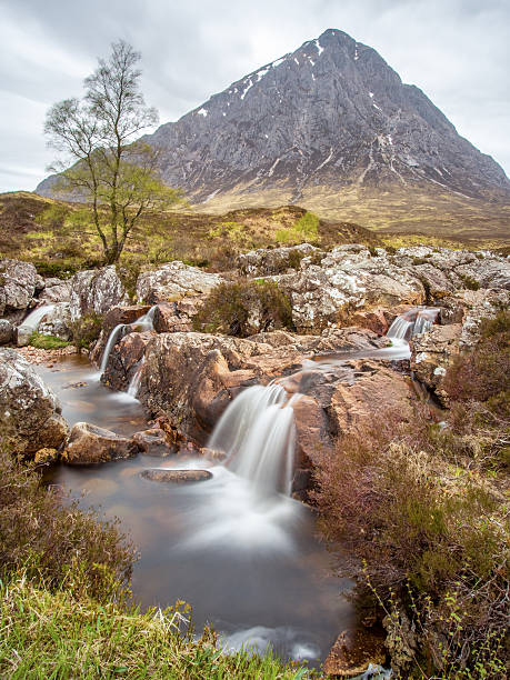 istock Waterfall with Buachaille etive mor, Glen Coe, Scotland, UK 504980694