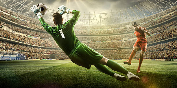 istock Soccer game moment with goalkeeper 504981480
