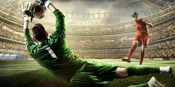 istock Soccer game moment with goalkeeper 504981754