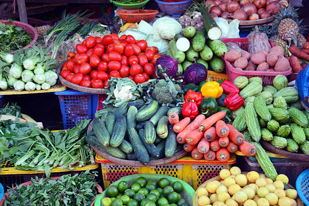 istock Vegetable market, Vietnam 504982712