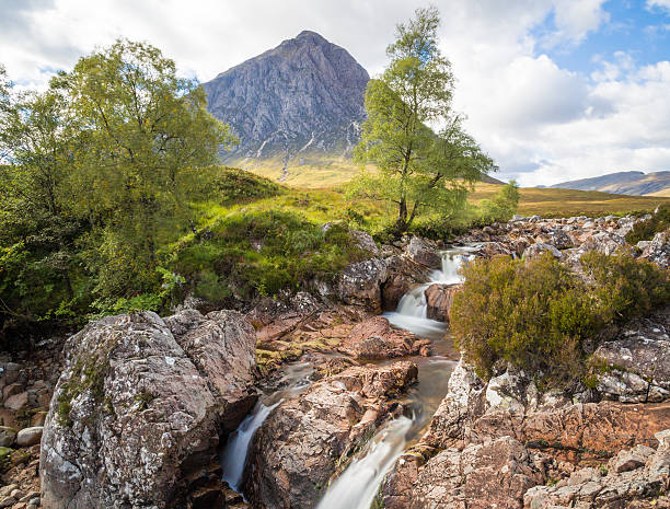 istock Waterfall with Buachaille etive mor, Glen Coe, Scotland, UK 504982842