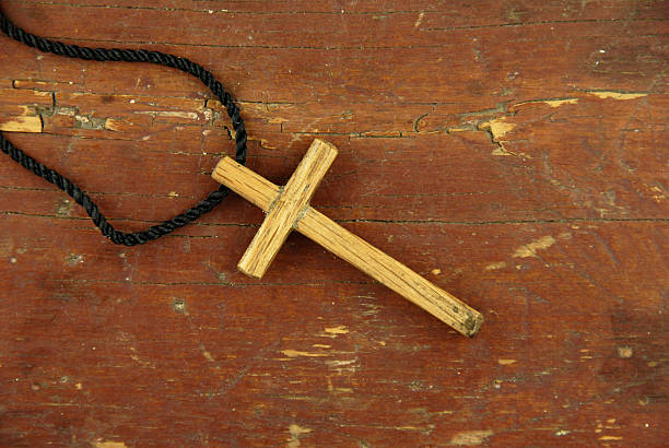 wooden cross stock photo