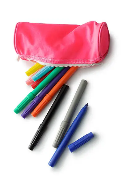 Photo of Office: Markers in Pencil Case