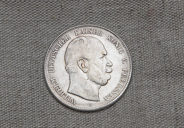 istock Old silver five mark of Germany 504987806