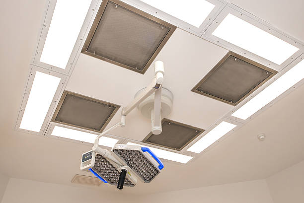 Operating Theatre Ceiling with HEPA Filters stock photo