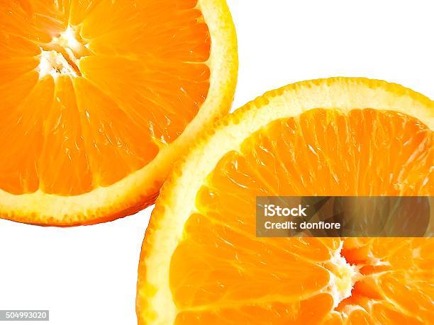 Medical Closeup Of Two Half Oranges Stock Photo - Download Image Now - Concepts, Concepts & Topics, Dieting