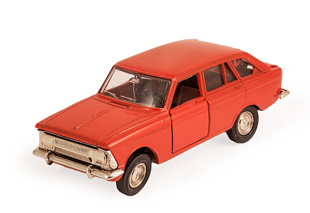 istock red children's toy car model 504993286