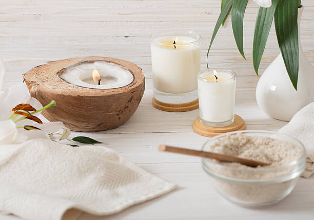 istock spa composition on white wooden background 504994790