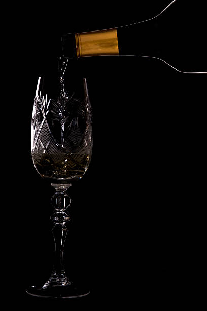 Glass and bottle.